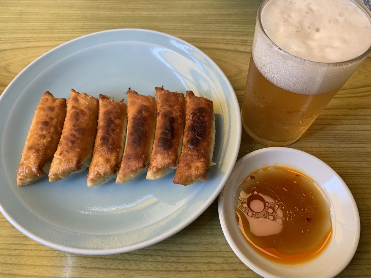 Gyoza and Beer at Gyoza king